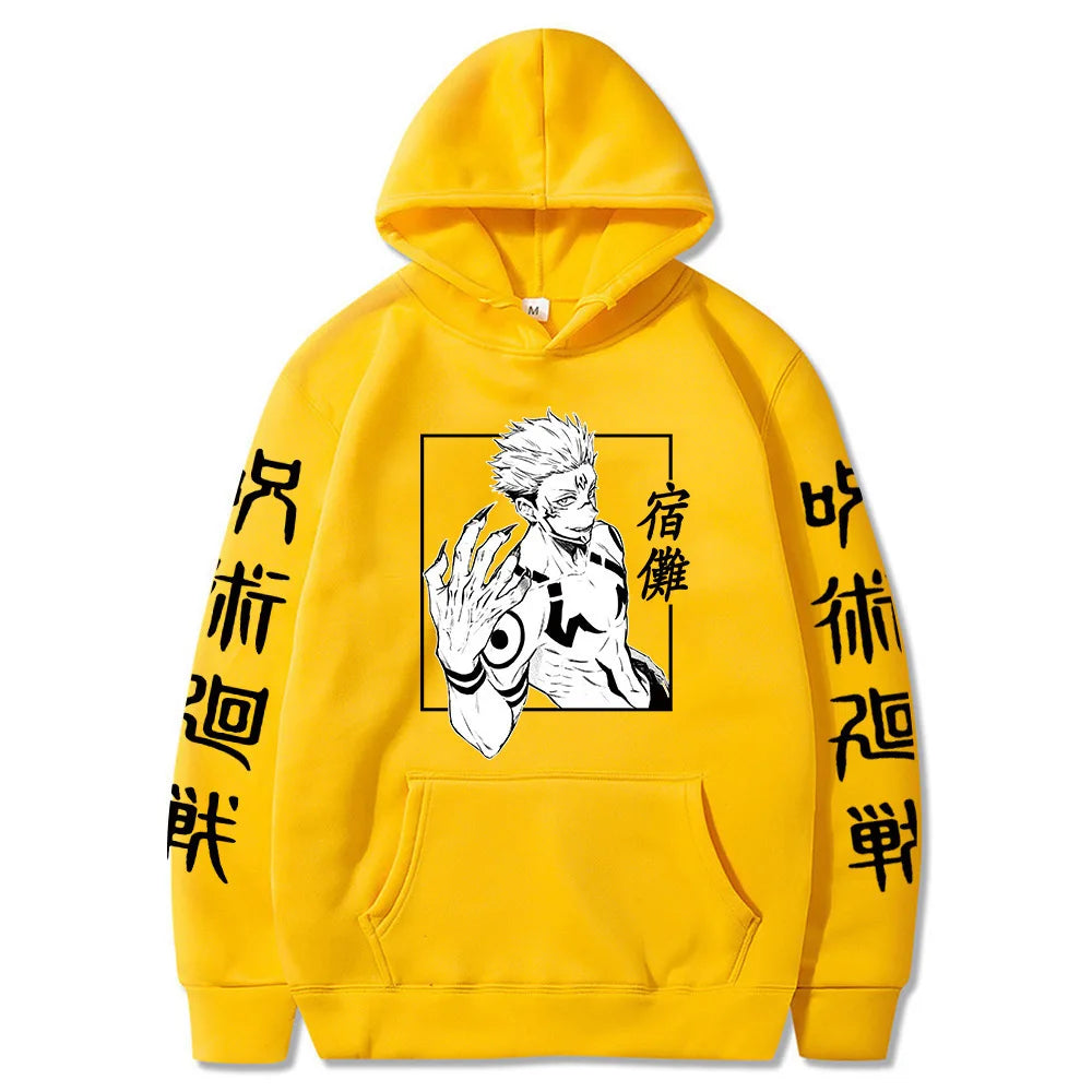 Jujutsu Kaisen Anime Ryomen Sukuna Clothes Hooded Sweatshirts Cosplay Streetwear Hoodie Tops Birthday Gifts