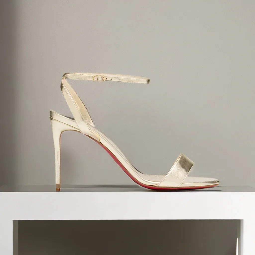 New slim heel nude sexy one-piece high-heeled sandals with feminine temperament, French women's comfortable high-heeled shoes