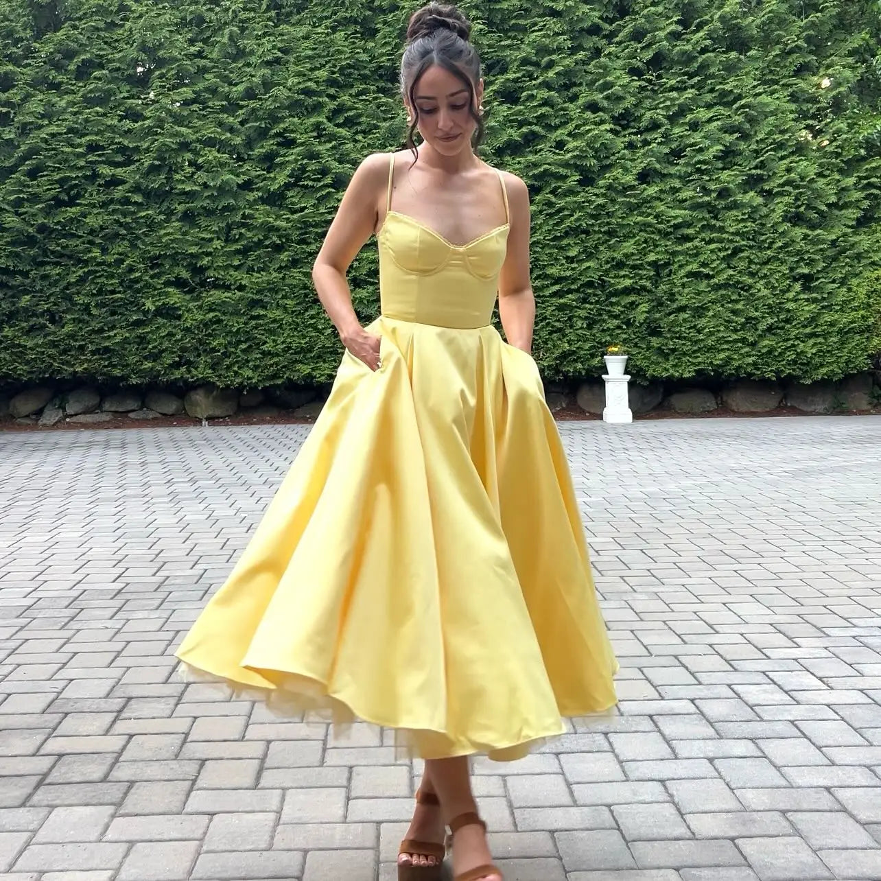 Summer Long Evening Dress Elegant 2025 New Arrivals Spaghetti Strap Corset Bustier Dress Satin Prom Dress Women