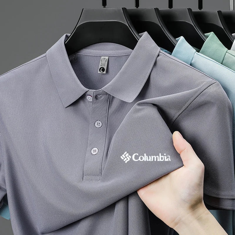 High End Brand New Men's Lapel Polo Shirt Summer Exquisite Letter Print Short Sleeve T-Shirt Business Leisure Fashion Men's Wear