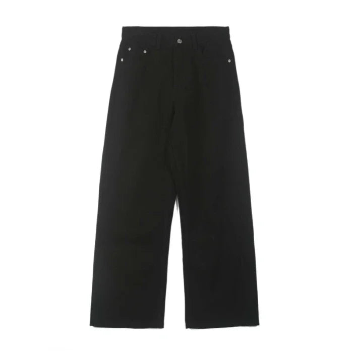 Calça Jeans Masculina 100% Algodão Baggy Reta Confortável Macia Casual Fashion Coreana Branca Marrom Denim Calças Masculinas Roupas