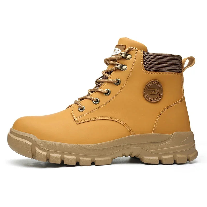 Winter Warm Men's Work Safety Boots Waterproof Rugged Steel Toe Shoes Sneakers Safety Protection Coldproof