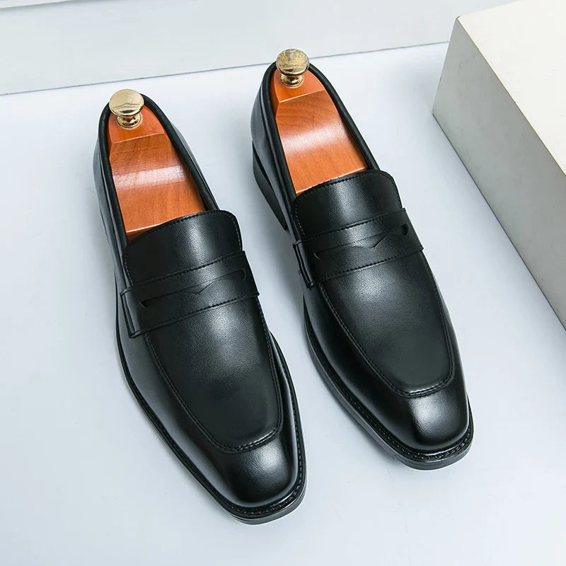 Men's Dress Shoes Classic Casual Business Leather Shoes Men Retro Oxfords Formal Social Wedding Office Leather Shoes For Men