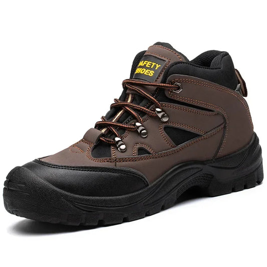 Lightweight Men's Safety Work Boots Anti-Puncture Steel Toe Cap Non-Slip Indestructible Work Sneakers Male Botas