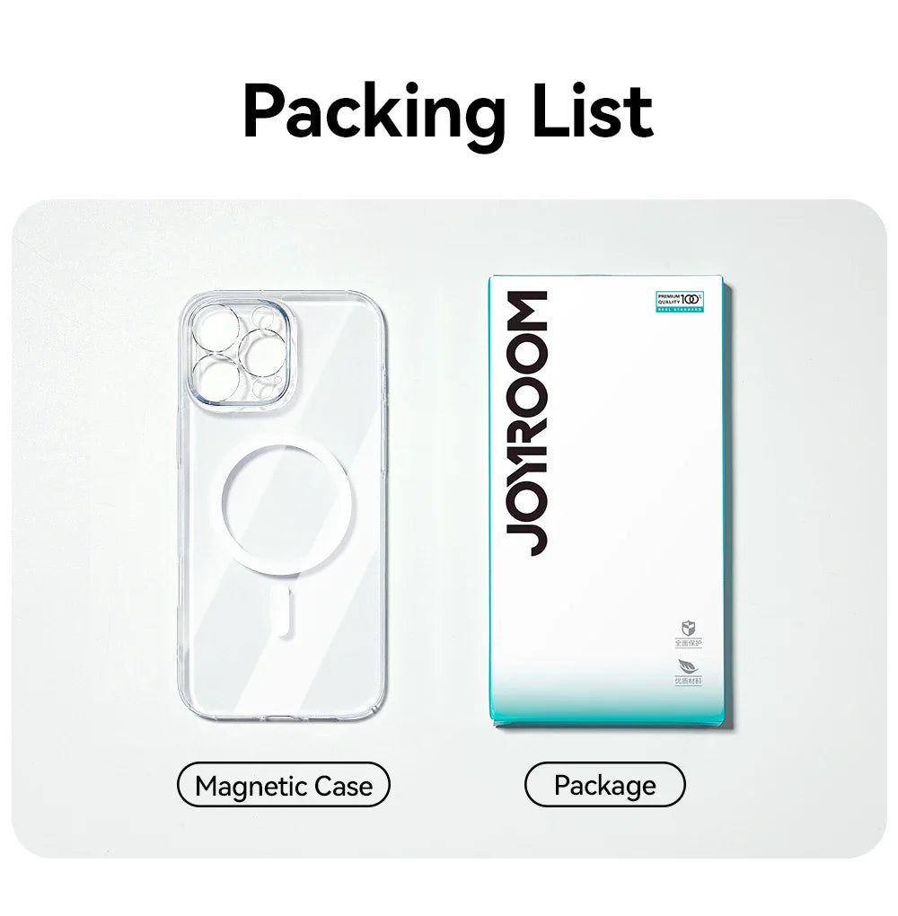 Joyroom for iPhone 17 pro Max Clear Case Compatible with Magsafe Anti-Yellow Magnetic Phone Hard Transparent Case for iPhone 17