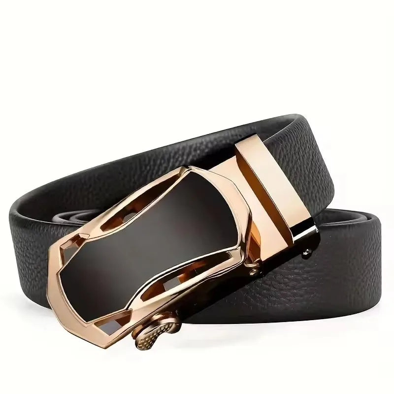 Men's Famous Brand Belt High Quality Leather Luxury Belt Metal Automatic Buckle Belt Business Leisure Trend Belt,For Ideal Gifts