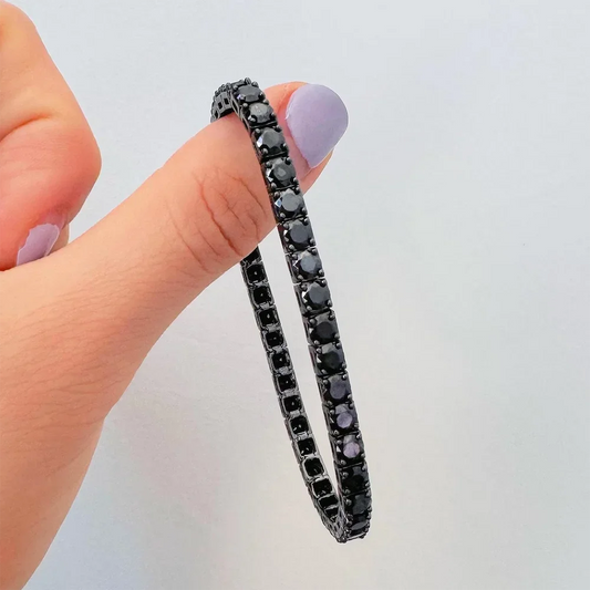 3/4/5/6.5mm Moissanite Diamond Tennis Bracelet for Men Women 925 Silver Plated 18K Black Gold Diamond Bracelets with Certificate