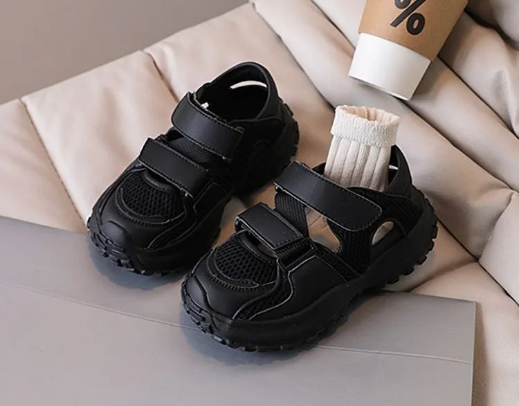 2026 New Design Children's Sports Sandals Breathable Single Mesh Closed-Toe Casual Sneakers for Boys Summer Outdoor Play