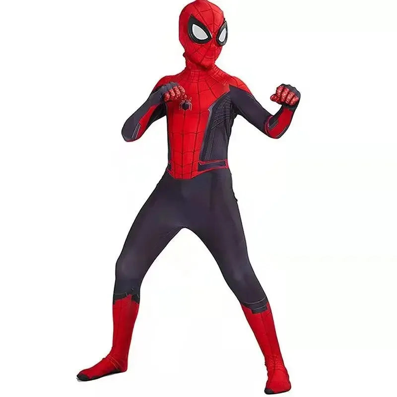 Kids Superhero Spiderman Cosplay Costume Iron Man Black Panther Zentai Jumpsuit Bodysuit Halloween Party Costumes for Boys Girls