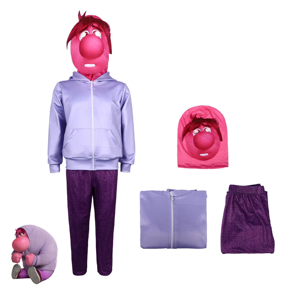 NewAnime Movie Inside Out Joy Cospaly Costume Joy Anger Fear Cos Outfits For Adult Kids Halloween Stage Performance Costume