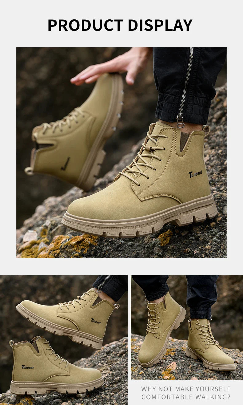 Men's protective shoes, safety shoes, steel-toe boots, anti-smashing and anti-puncture work shoes, tactical boots