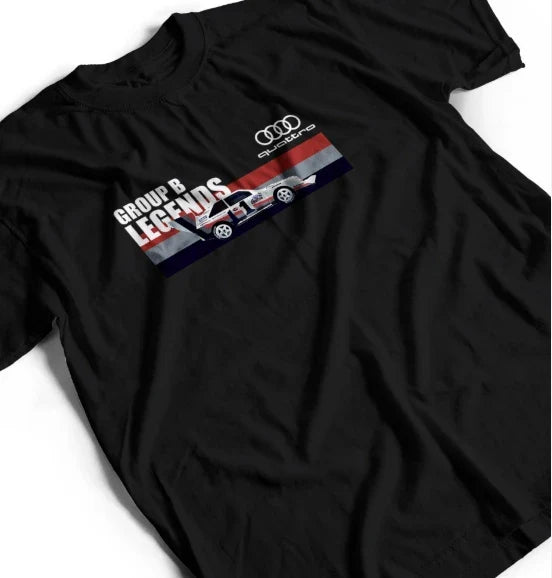 quattro men's cotton t-shirt streetwear sports car logo print black casual summer 2025 comfortable cotton loose t-shirt