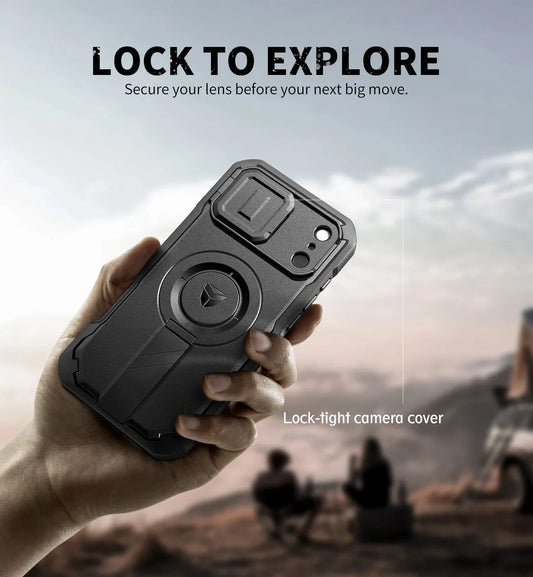 For iphone 17 Series case with Camera Cover & Adjustable Kickstand Compatible With MagSafe Shockproof Magnetic Protective Cover