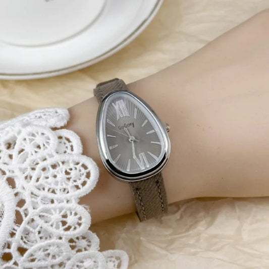 Famous Brand Women Quartz Watch Luxury Gift Ladies Snake Head Female Watch Fashion Red Leather Strap Wristwatch Dropshipping
