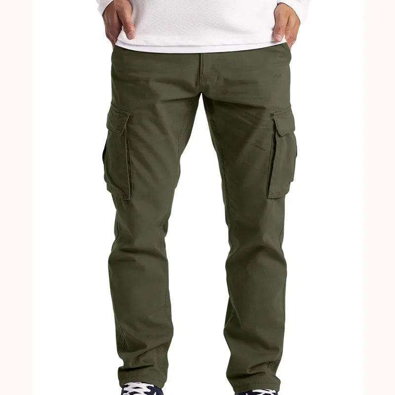 Men's casual drawstring pants with flip pockets - comfortable and stylish multi pocket design suitable for hiking and street wea