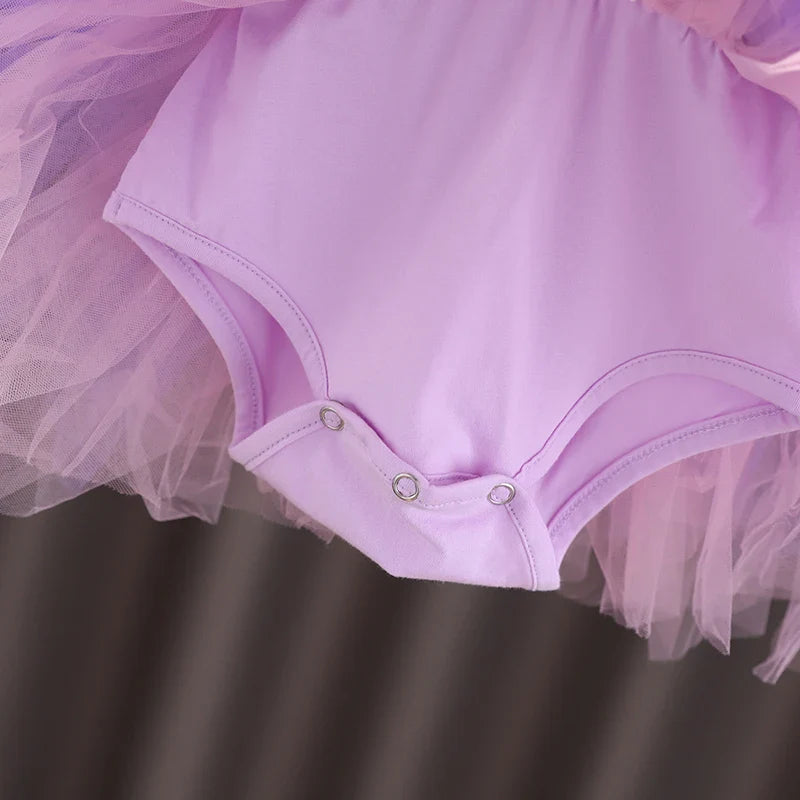 Princess Ballet Tutu Dress with Cape for Toddler Little Girls Ballerina Dance Costume Outfit Dancewear, Blue/Purple/Yellow