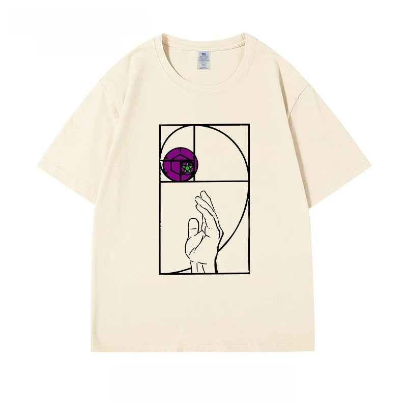 Printed Short Sleeve Anime T-Shirt Men's Summer Cotton Loose Two-Dimensional T-Shirt