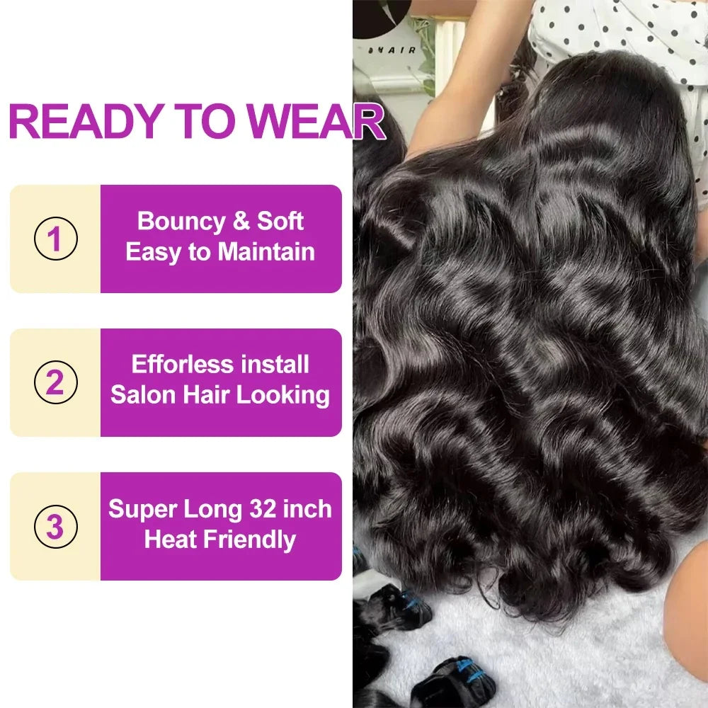 30 40 Inch Body Wave Lace Front Wig PrePlucked With Baby Hair For Women 13x6 Hd Lace Frontal Wigs 13x4 Lace Wigs 100% Human Hair