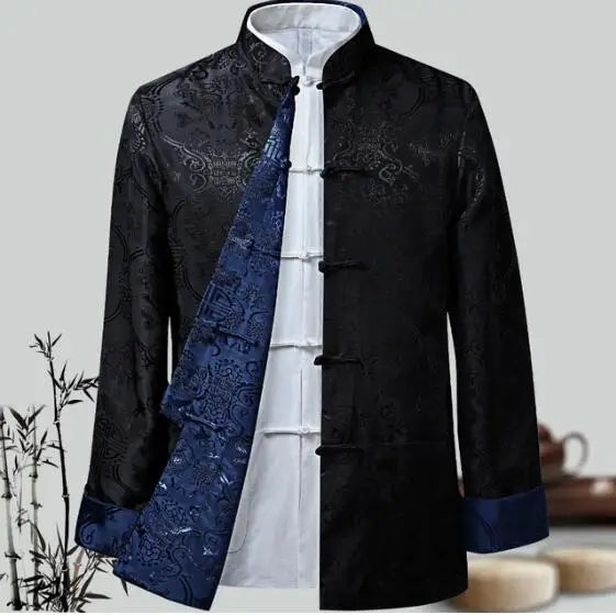Camisa Masculina Dragão Chinês Casacos de Kung Fu China Ano Novo Tang Terno Roupa Tradicional Chinesa Masculina Jaquetas Hanfu Roupa Masculina