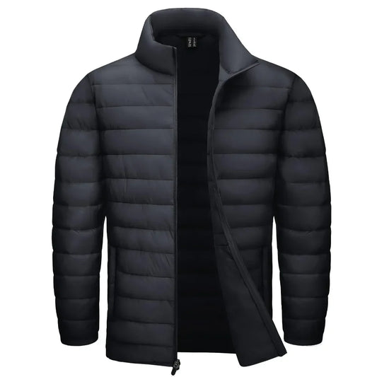 Stand Collar Lightweight Puffer Jackets Mens Quilted Jacket Water Resistant Ripstop Down Insulated Windbreaker Coats