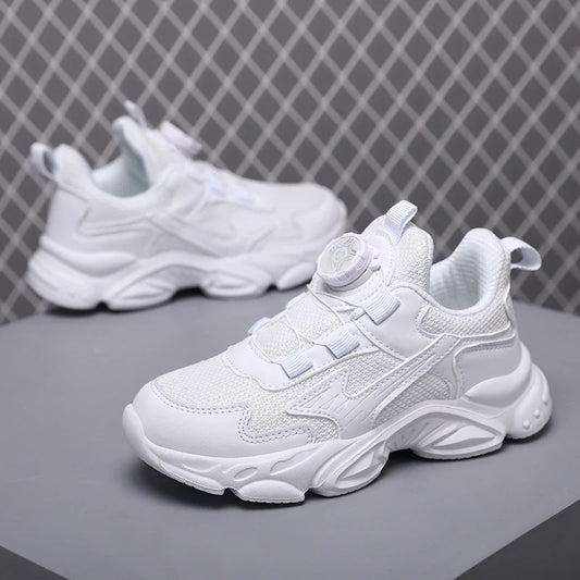 Children's Basketball Sports Shoes Breathable Student White School Walking Shoes Anti-skid Boys Girls Casual Running Sneakers