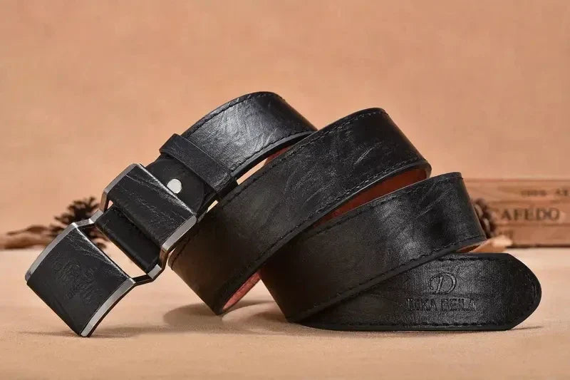 Men's Business Belt Smooth Buckle Leisure Belt Jeans Belt Suit Pants Belt