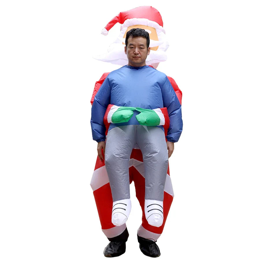 Anime Snowman inflatable Cosplay Costumes Adult Snow Treasure Suit Masquerade Party Halloween Blowing Dress Up Cosplay Party
