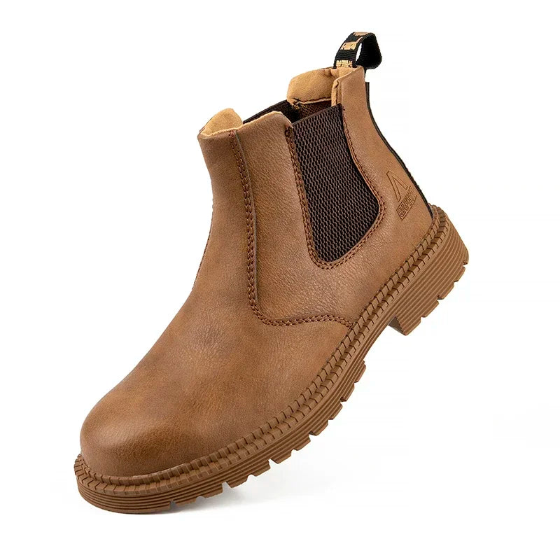 Anti Smashing Anti Piercing Steel Toe Boots Combat Anti Splashing Anti Slip Oil Wear Resistant Durable Labor Protection Shoes