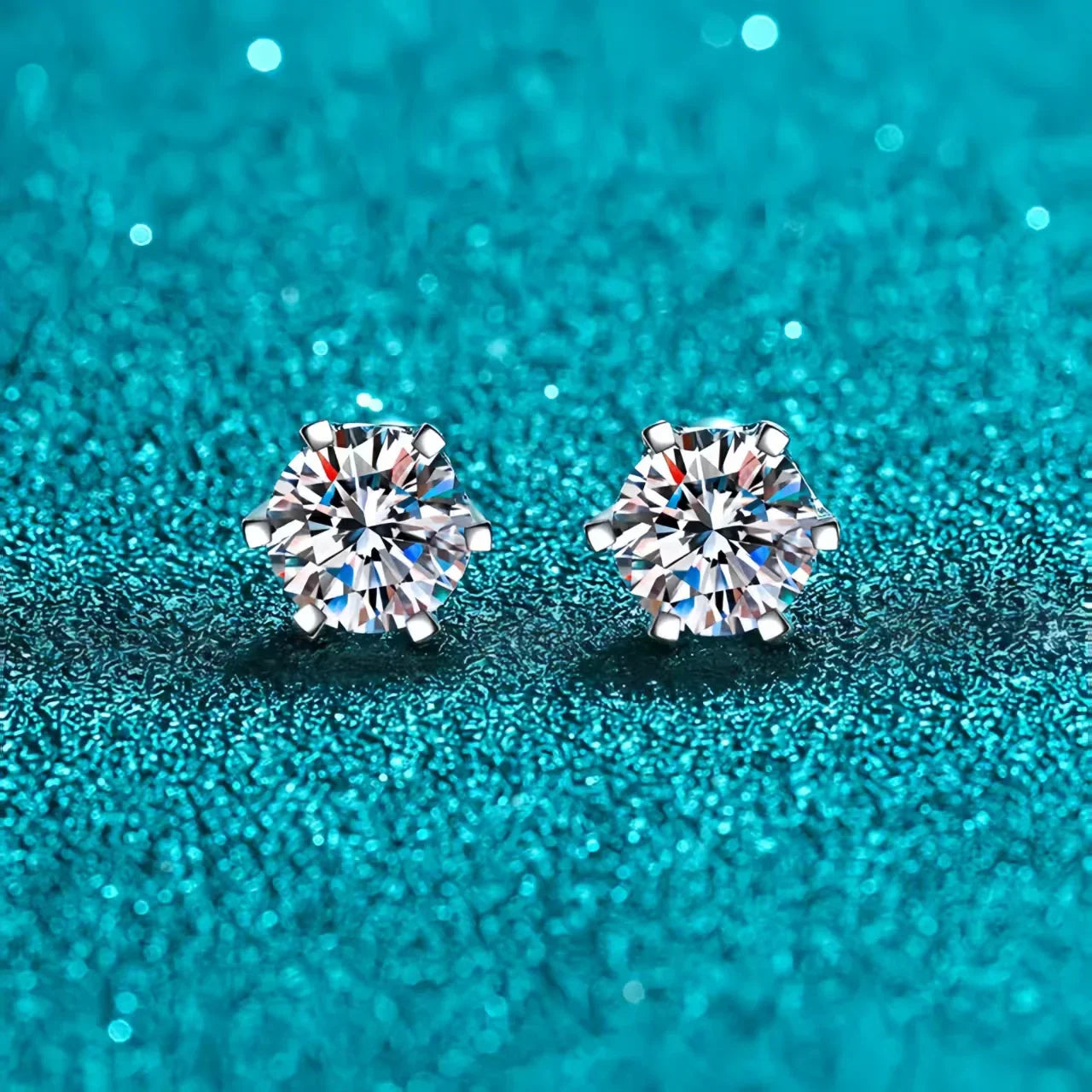 Moissanite Screw Stud Earrings D Color 925 Sterling Silver 6 Prong Diamond Earrings For Women Wedding Fine Jewelry