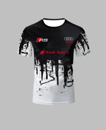 Summer Fashion Racing Motorcycle Pattern Printed Rider Short Sleeve T-shirt for Men and Women Adult Sports Top