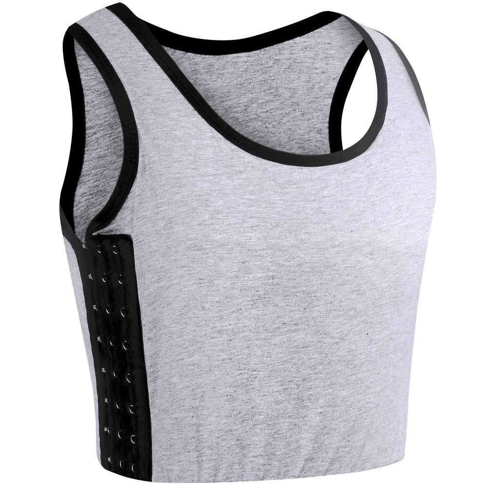 Women Tomboy Trans Elastic Chest Binder Breathable Cotton Slim Fit Tank Top