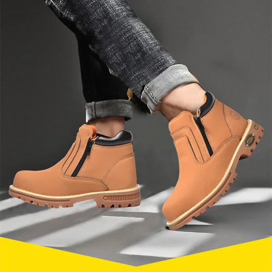 2025 Work Shoes for Men Waterproof Safety Shoes Man Anti Spark Leather Boots Man Anti Puncture Anti Slip Welder Shoe