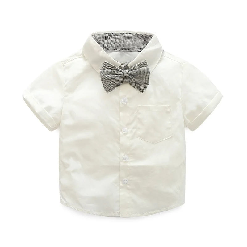 Kid Boy Formal Birthday Outfit Suit Toddler Gentleman Wedding Striped Vest Shirt 1-6 Years Baby Pants Boys Ceremony Outerwear