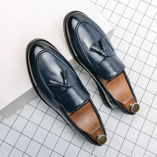 Classic Men Casual Loafers Driving Shoes Moccasin 2025 Fashion Male Comfortable Summer Leather Shoes Men Lazy Tassel Dress Shoes