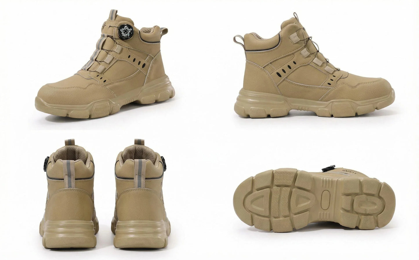 Men's Safety Shoes Men's Work Shoes Breathable Slip Resistant Steel Toe Anti-Puncture Shoes Man Fashion Men Sport Shoes