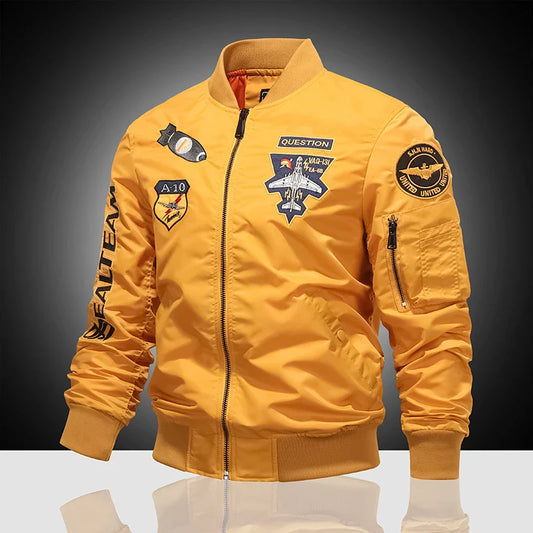 American overalls pilot jacket Men's autumn and winter thickened Baseball uniform Trendy coat Men's military fan jacket Men