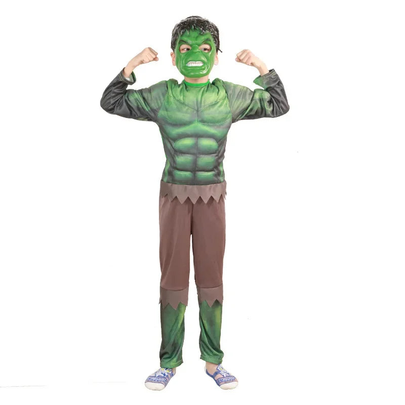 Halloween Hulk Muscle Costume Shield Cloak Boxing Set Mask Hulk League of Legends Performance Stage Dress up Hulk Play