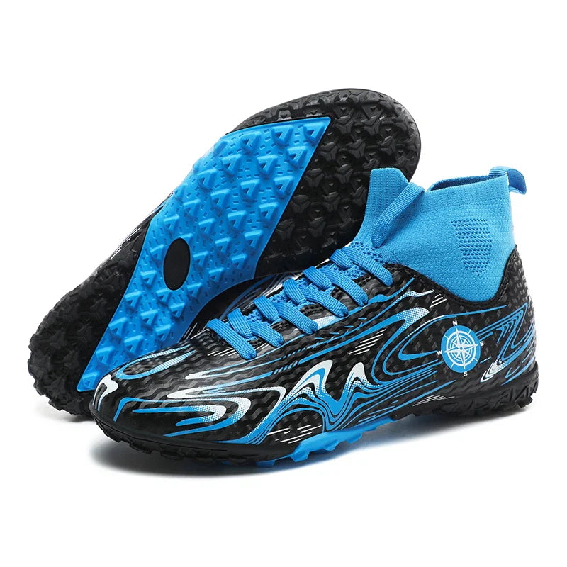 Children Professional Soccer Boots Non-slip Kids Football Shoes Outdoor Sock Boys Sport Futsal Match Training Sport Sport Sneake