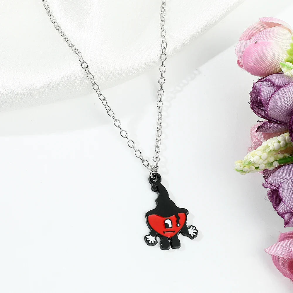 Rabbit Pendant Necklace Hip Hop Pop Singer Fans Gift Collar Jewelry Women Men Gift
