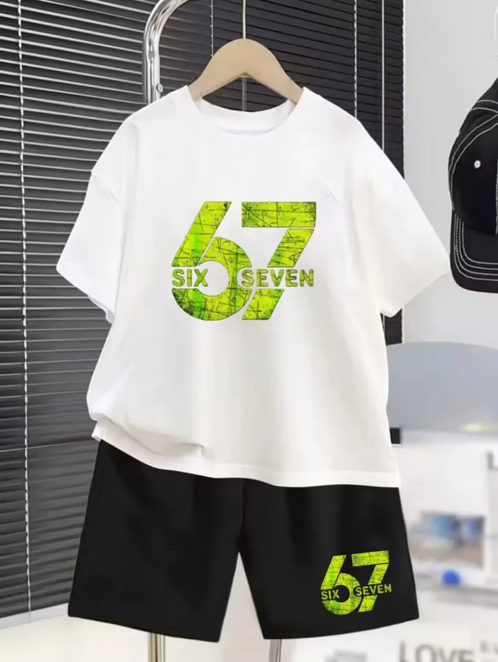 New Cool 67 Funny 3D Print Kids T-Shirt Shorts Set Fashion Children's Clothes Casual Boy Girl Short Sleeve Shorts Football Sets