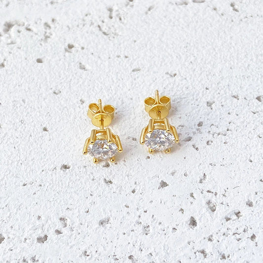 0.2ct - 2ct Sparkling Moissanite Earrings S925 Silver with White Yellow Gold Plated Wedding Party Studs Earring For Women