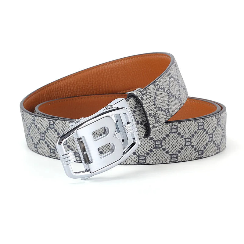 Men's Belt Luxury Brand Alloy Metal Buckle Designer Canvas Leather Belts men