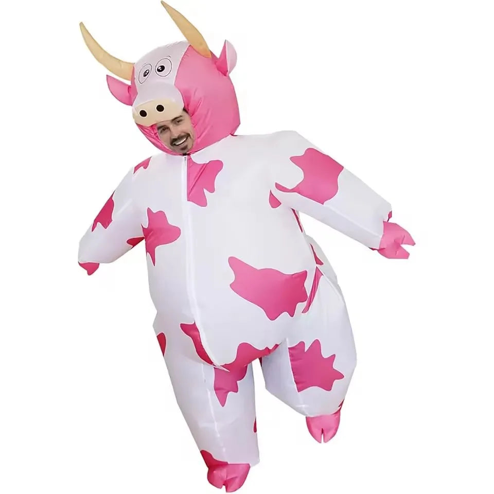 Cow Inflatable Monster Costume Scary Blow Up Cosplay Inflatable Costume For Adult Halloween Christmas Party Festival Stage