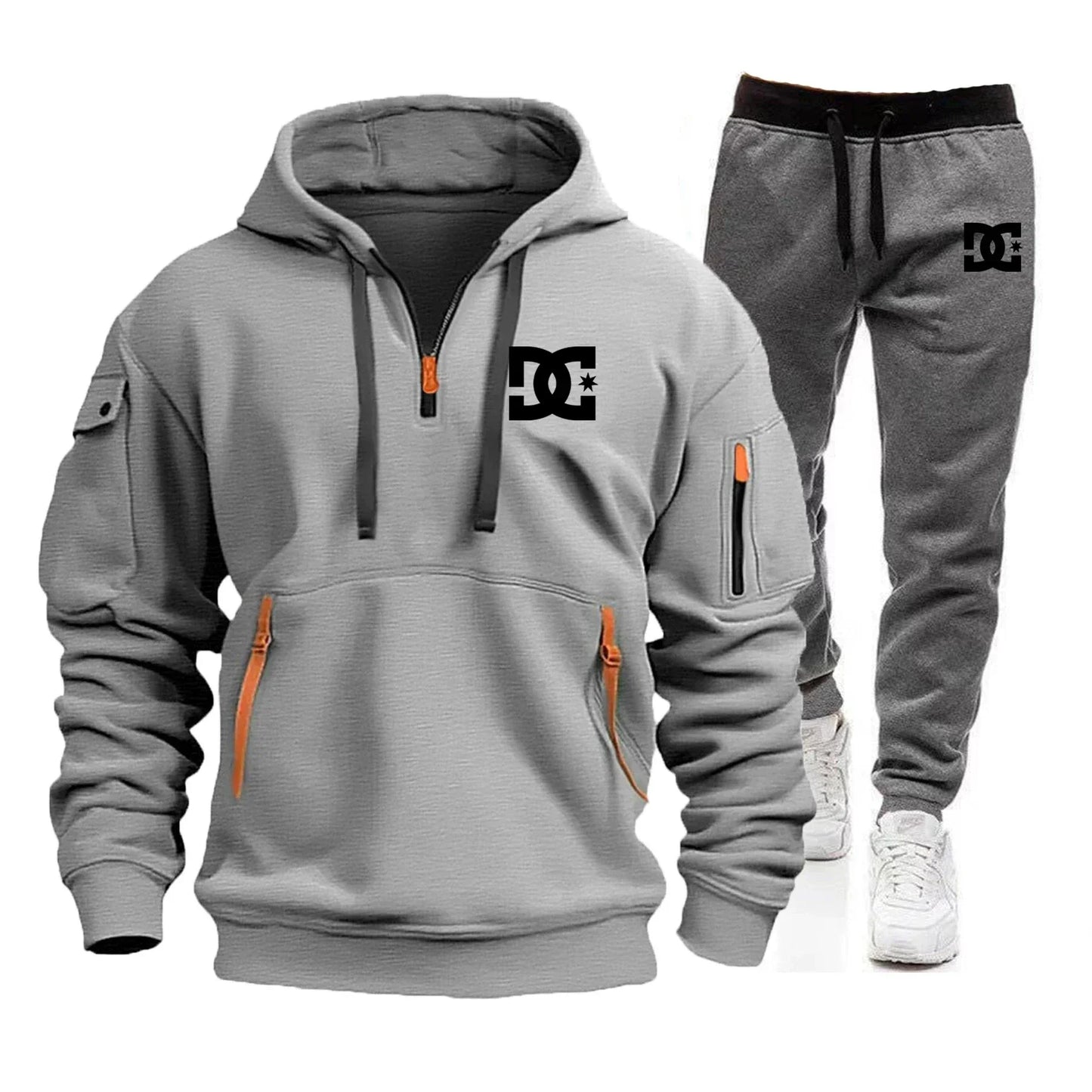 Men's hoodie sets for autumn and winter, featuring casual, fashionable, comfortable and personalized jogging suits and sport pan