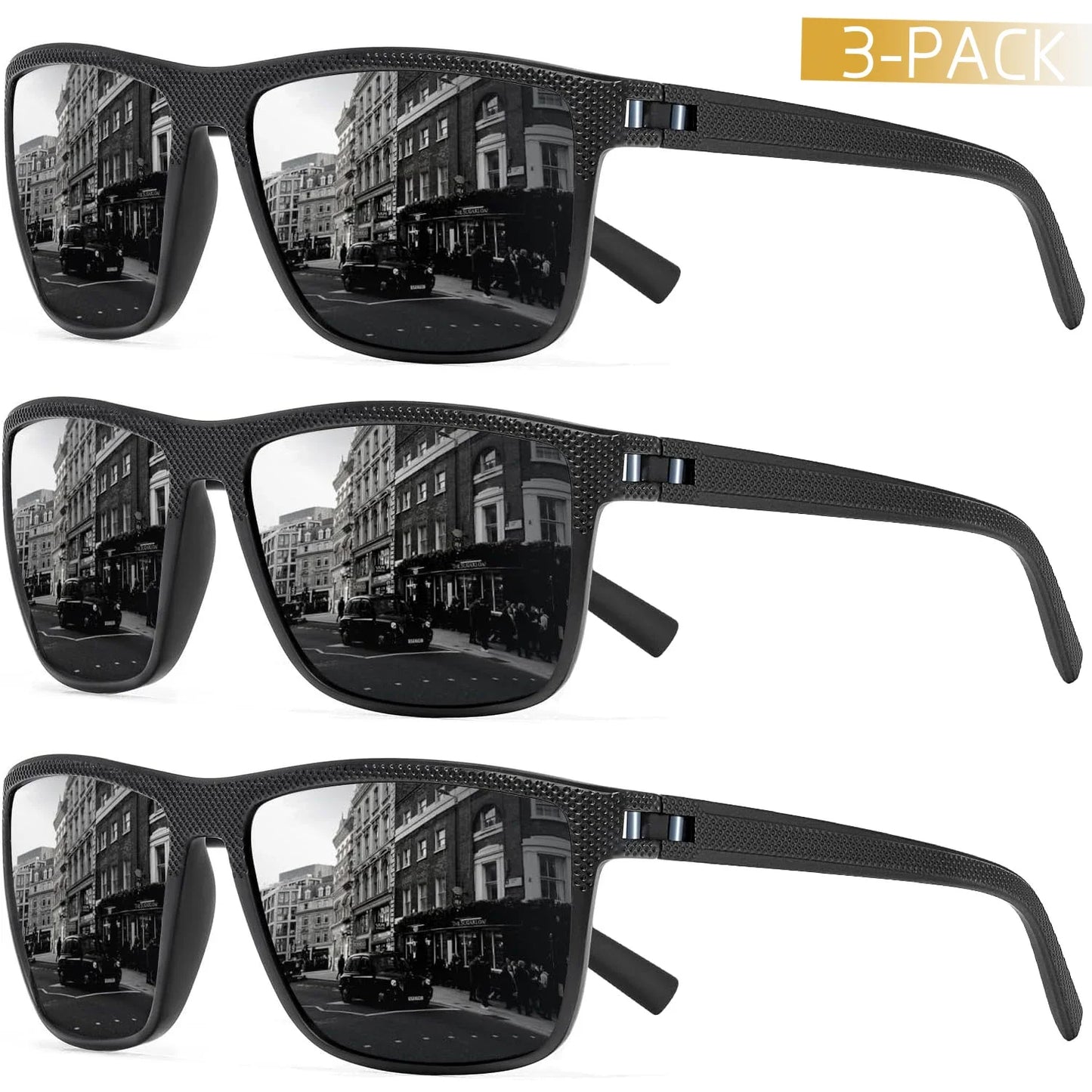 Square Polarized Sunglasses for Men Outdoor Fishing Sun Glasses