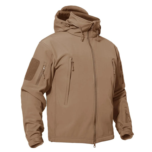 Winter Softshell Jacket Mens Windproof Fleece Lined Jacket Coat Waterproof Work Jacket Coats Outdoor Hiking Windbreaker