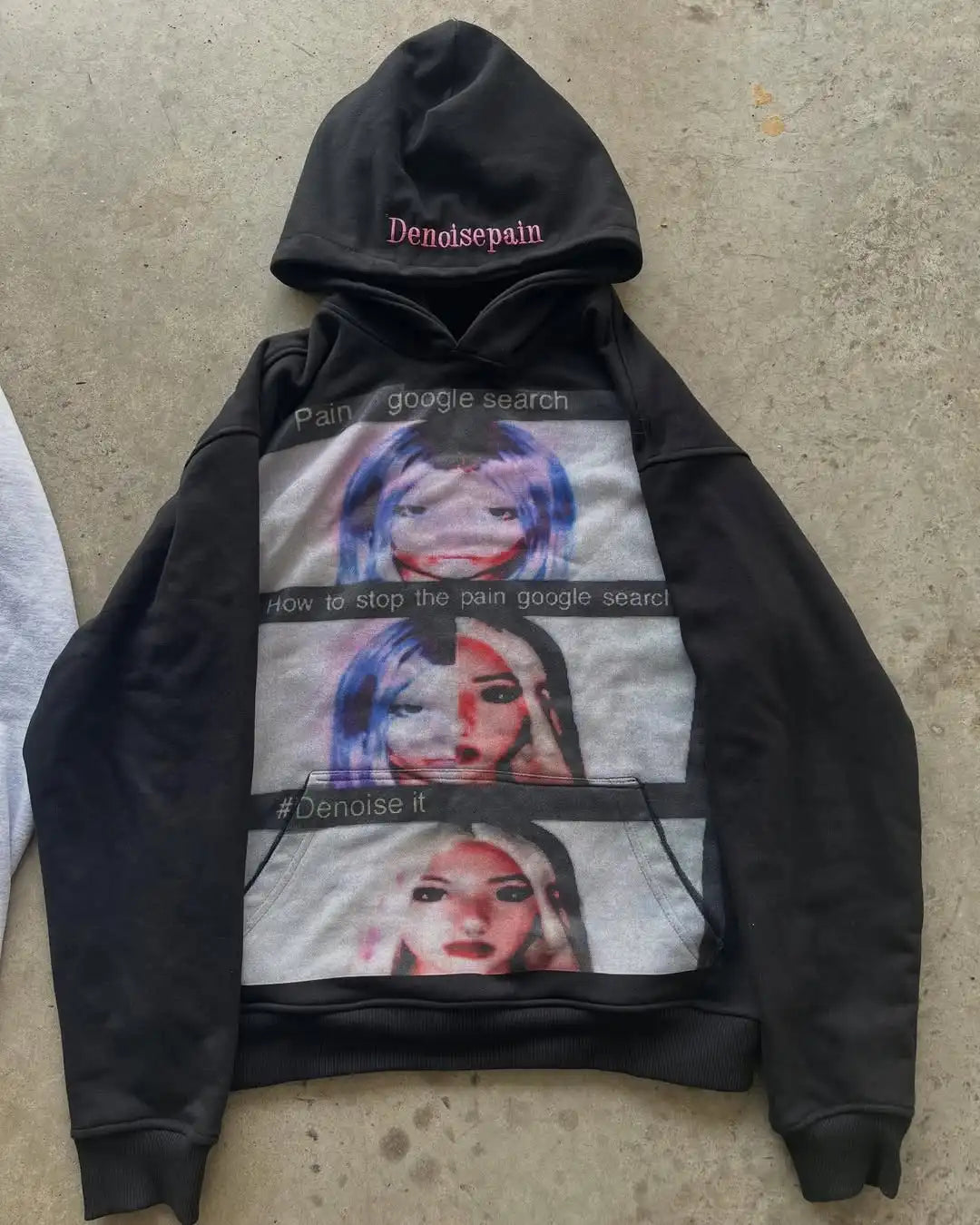 Vintage Style Hoodie Embroidery Print Hoodies Women Grunge Sweatshirt Tops Streetwear Harajuku Gothic Y2k Women Clothing