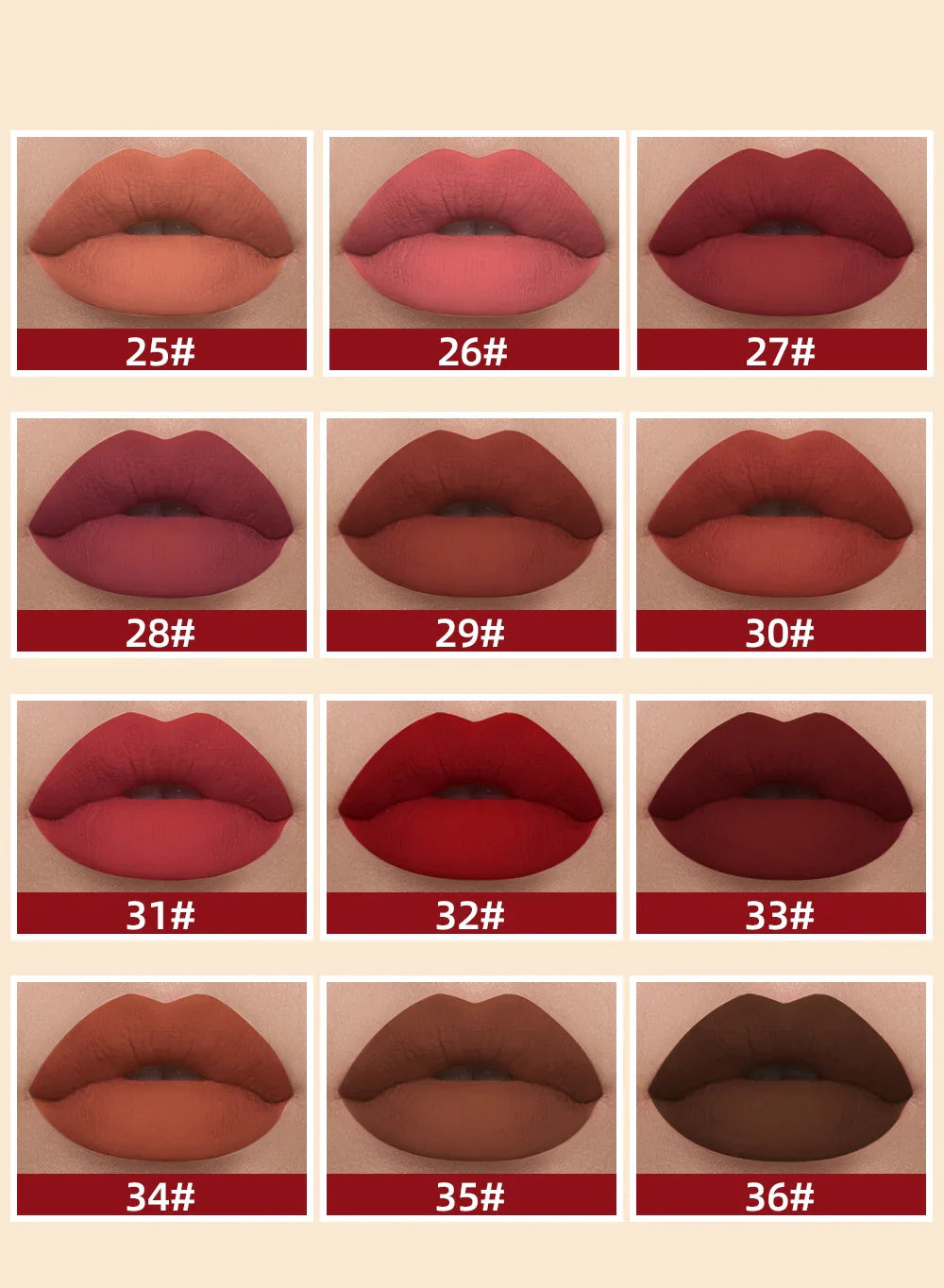 12 Colors Matte Liquid Lipstick Sets Lip Gloss Waterproof Long Lasting Sexy Red White Black Nude Lipgloss Makeup Sets