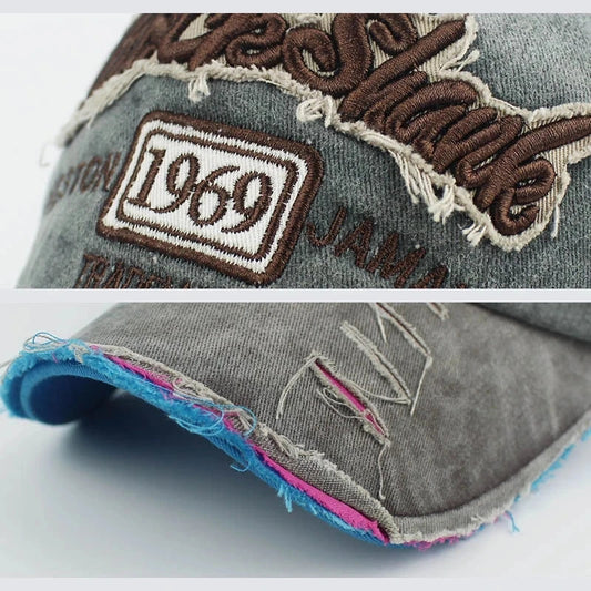Washed Cotton 1969 Embroidery Baseball Caps For Women Men Sport Visors Vintage Snapback Cap Unisex-Teen Hip Hop Hat Bone Dad Hat