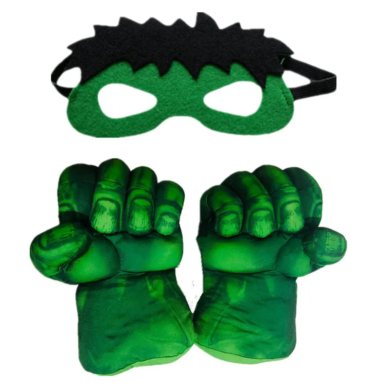 3-12Y Kids Superhero Costume Hulk Jumpsuit Halloween Mask Party with Gloves Cosplay Suit for Boys Girls Holiday Celebration